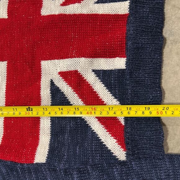 Rebellious. One British Flag Y2K Size Small Long Sleeve Knit Women's Crewneck - Picture 3 of 7